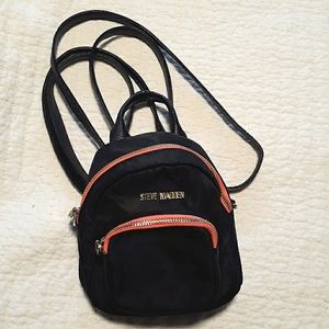 Steve Madden Black Purse Backpack